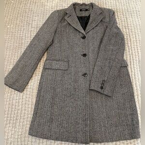 Lauren Ralph Lauren Herringbone Wool Blend Peacoat Coat